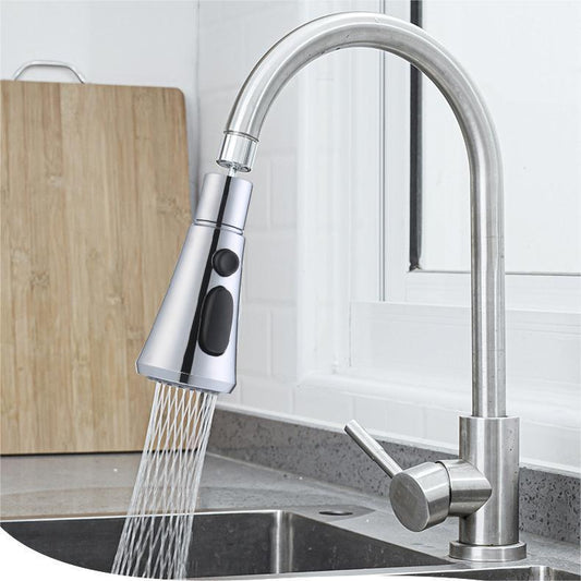 Universal Pressurized Faucet Sprayer Anti-splash 360 Degree Rotating Water Tap Three Stall Water Saving Faucet Nozzle Adapter