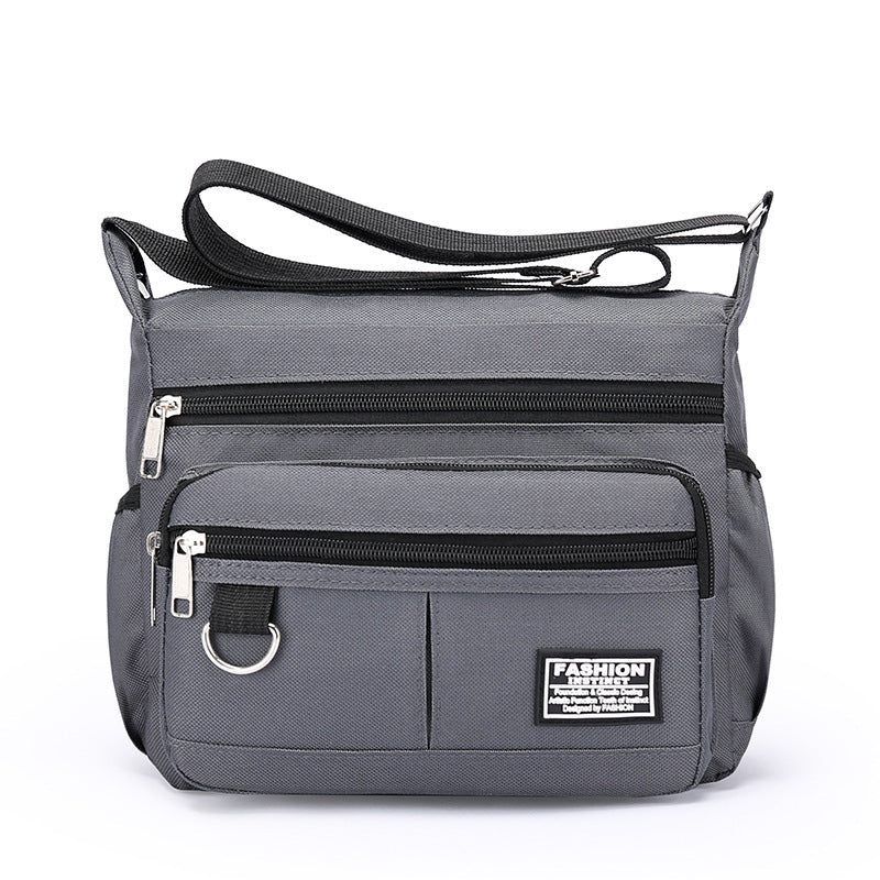 Men's Outdoor Leisure Multi-layer Zipper Messenger Bag